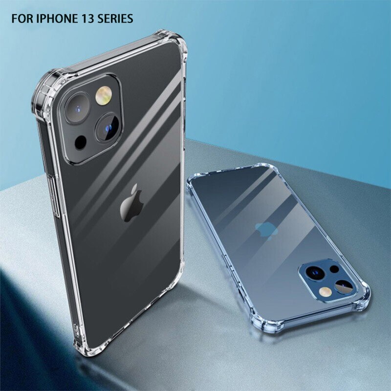 Soft Clear Transparent Bumper Case for Apple iPHONE 13 [6.1] (Clear)